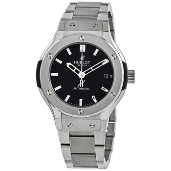 Hublot Classic Fusion Black Dial Black Rubber Strap Men's Watch