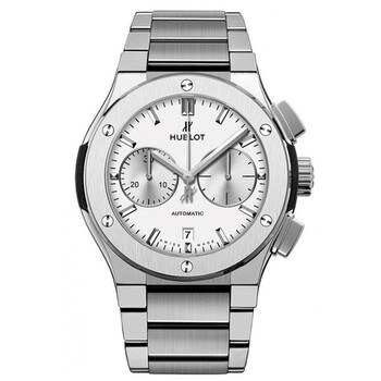 Pre-owned Hublot Classic Fusion Chronograph Automatic Silver Dial Men's Watch 520.NX.2610.NX