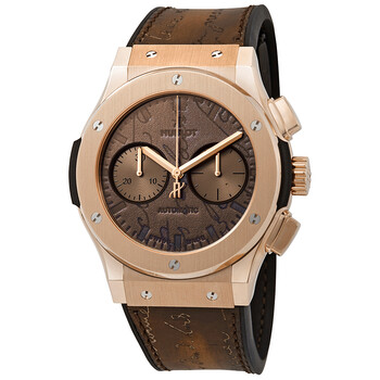 Pre-owned Hublot Classic Fusion Chronograph Brown Dial Men's Watch 521.OX.0500.VR.BER17