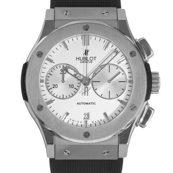 Pre-owned Hublot Classic Fusion Chronograph Silver Dial Men's Watch 521.NX.2610.RX