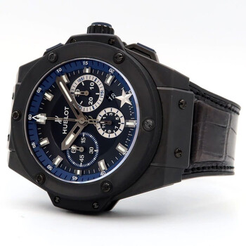 Pre-owned Hublot King Power Dallas Cowboys Chronograph Automatic Black Dial Men's Watch 703.CI.1179.LR.DCW14