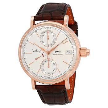 Pre-owned IWC Portofino Monopusher Chronograph Silver-Plated Dial Men's Watch IW515104 Pre-owned IWC Portofino Monopusher Chronograph Silver-Plated Dial Men's Watch IW515104