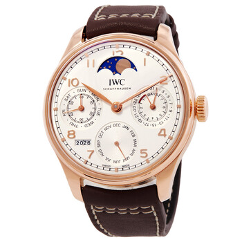 Pre-owned IWC Portugieser 18kt Rose Gold Prepetual Calendar Automatic Men's Watch IWC5033-02 IW503302