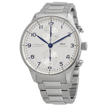 Pre-owned IWC Portugieser Chronograph Silver Dial Men's Watch IW371617 Pre-owned IWC Portugieser Chronograph Silver Dial Men's Watch IW371617