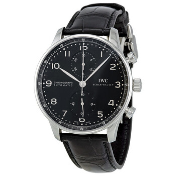 Pre-owned IWC Portuguese Chronograph Black Dial Men's Watch IW371447 Pre-owned IWC Portuguese Chronograph Black Dial Men's Watch IW371447