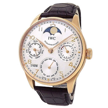 Pre-owned IWC Portuguese Perpetual Calendar Silver Dial Men's Watch IW502213 Pre-owned IWC Portuguese Perpetual Calendar Silver Dial Men's Watch IW502213