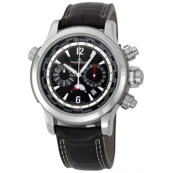 Pre-owned Jaeger LeCoultre Master Compressor Chronograph Black Dial Men's Watch Q1768470