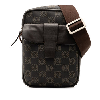 Pre-owned Loewe Anagram Coated Canvas Crossbody Ladies 330607