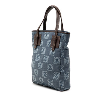 Pre-owned Loewe Anagram Denim Handbag Ladies 150307