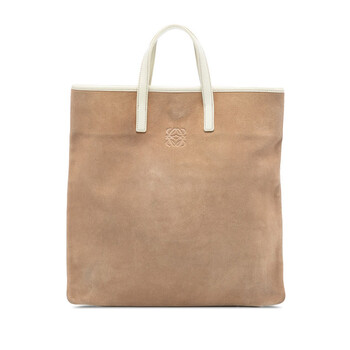 Pre-owned Loewe Anagram Suede Tote Ladies SWWZ82H4GTBWABMH