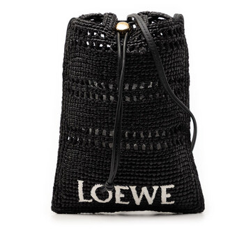 Pre-owned Loewe Paula Ibiza Raffia Drawstring Pocket Crossbody Unisex 052510 FZMIJMGB83WQMLRH