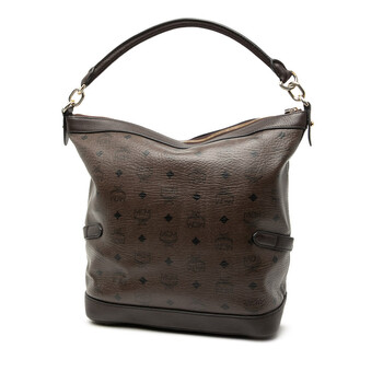 Pre-owned MCM Visetos Coated Canvas Satchel Ladies G1302