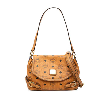 Pre-owned MCM Visetos Coated Canvas Satchel Ladies U2243