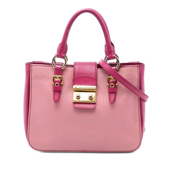 Miu Miu Pre-owned Miu Miu Vitello Phenix Satchel Ladies