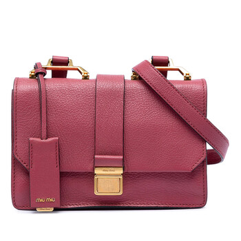 Miu Miu Pre-owned Miu Miu Goatskin Madras Miu Logo Crossbody