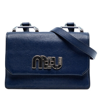 Miu Miu Pre-owned Miu Miu Goatskin Madras Miu Logo Crossbody