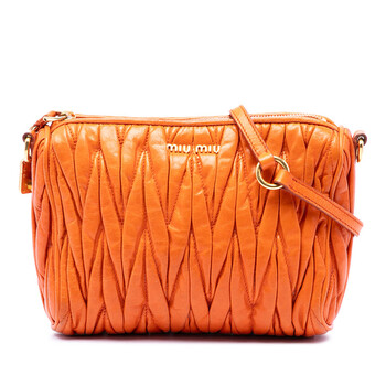 Miu Miu Pre-owned Miu Miu Matelasse Metallic Nappa Frame Clutch