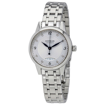 Pre-owned Montblanc Boheme Diamond Silvery-White Guilloche Dial Ladies Watch 116498 Pre-owned Montblanc Boheme Diamond Silvery-White Guilloche Dial Ladies Watch 116498