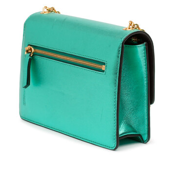 Pre-owned Mulberry Small Metallic Grained Calfskin Darley Crossbody Ladies YVFS