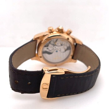 Pre-owned Omega De Ville Co-Axial Chronograph Automatic Diamond Brown Dial Ladies Watch 4677.60.37