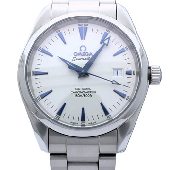 Omega Pre-owned Omega Seamaster Automatic Chronometer White Dial Men's ...