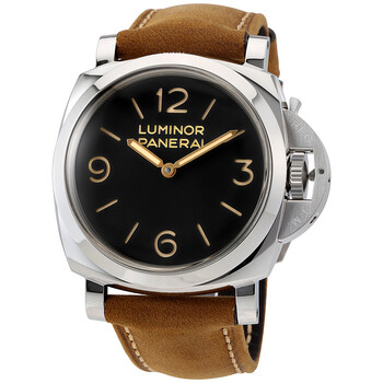 Pre-owned Panerai Luminor 1950 3 Days Black Dial Men's Watch PAM00372