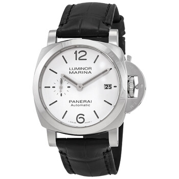 Pre-owned Panerai Luminor Automatic White Dial Men's Watch PAM01371