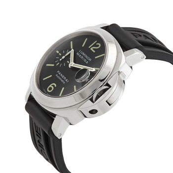 Pre-owned Panerai Luminor Marina Automatic Chronometer Black Dial Men's Watch PAM00104