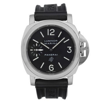 Pre-owned Panerai Luminor Marina Black Dial Men's Watch PAM00005