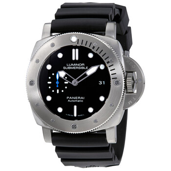 Pre-owned Panerai Luminor Submersible 1950 Black Dial Men's Watch PAM01305