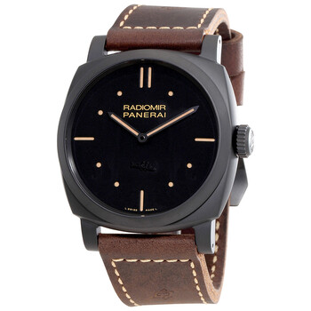 Pre-owned Panerai Radiomir 1940 3 Days Ceramica Black Dial Men's Watch PAM00577