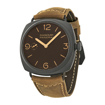 Pre-owned Panerai Radiomir Composite 3 Days Brown Dial Men's Watch PAM00504
