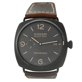 Pre-owned Panerai Radiomir Composite Black Seal 3 Days Brown Dial Men's Watch PAM00505