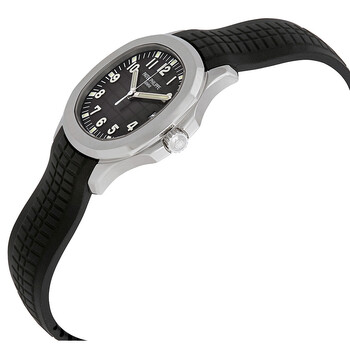 Pre-owned Patek Philippe Aquanaut Black embossed Dial Men's Watch 5167A-001