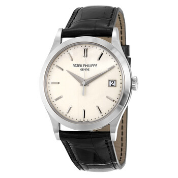 Pre-owned Patek Philippe Calatrava Opaline White Dial Men's Watch 5296G-010 Pre-owned Patek Philippe Calatrava Opaline White Dial Men's Watch 5296G-010