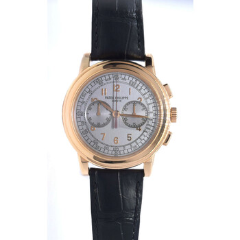 Pre-owned Patek Philippe Classic Chronograph Chronograph Silver Dial Men's Watch 5070R