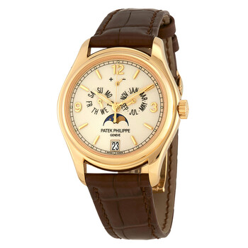 Pre-owned Patek Philippe Complications Gold Dial Men's Watch 5146J-001 Pre-owned Patek Philippe Complications Gold Dial Men's Watch 5146J-001