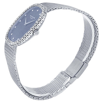 Pre-owned Patek Philippe Golden Ellipse Hand Wind Diamond Blue Dial Men's Watch 3748/009