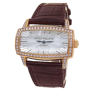 Pre-owned Patek Philippe Gondolo Gemma Hand Wind Diamond Silver Dial Ladies Watch 4991R-001 Pre-owned Patek Philippe Gondolo Gemma Hand Wind Diamond Silver Dial Ladies Watch 4991R-001