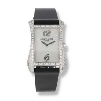 Pre-owned Patek Philippe Gondolo Serata Diamond White Mother-of-pearl Guilloche Dial Ladies Watch 4972G Pre-owned Patek Philippe Gondolo Serata Diamond White Mother-of-pearl Guilloche Dial Ladies Watch 4972G