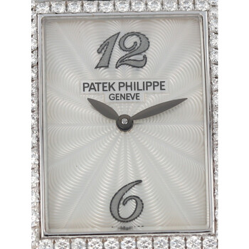 Pre-owned Patek Philippe Gondolo Serata Diamond White Mother-of-pearl Guilloche Dial Ladies Watch 4972G