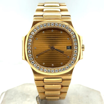 Pre-owned Patek Philippe Nautilus Automatic Diamond Champagne Dial Men's Watch 3800/003 Pre-owned Patek Philippe Nautilus Automatic Diamond Champagne Dial Men's Watch 3800/003