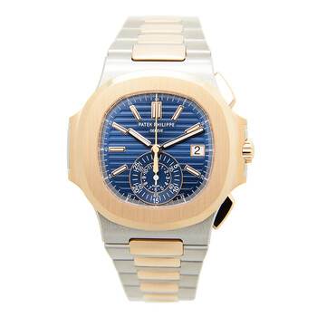 Pre-owned Patek Philippe Nautilus Chronograph Blue Gradient Dial Men's Watch 5980/1AR-001