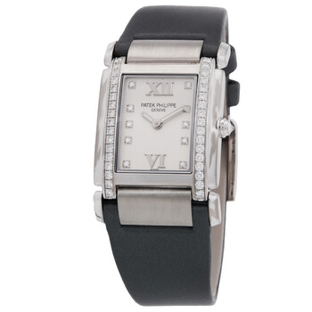 Pre-owned Patek Philippe Twenty 4 Diamond White Dial White Gold Ladies Watch 4920G/010