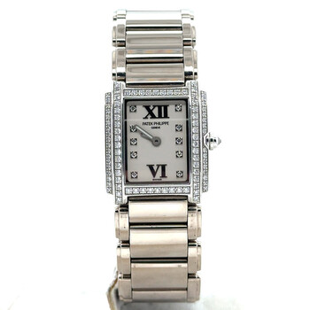 Pre-owned Patek Philippe Twenty-4 Diamond Silver-tone Dial Ladies Watch 4908/200G-001
