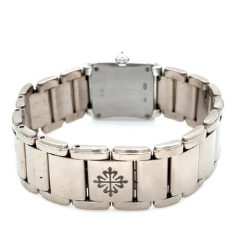 Pre-owned Patek Philippe Twenty-4 Diamond Silver-tone Dial Ladies Watch 4908/200G-001