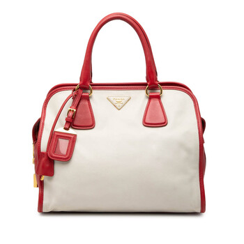 Pre-owned Prada Bicolor Saffiano Handbag Ladies 2I83D7AAWVHULBQE