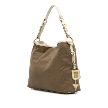 Pre-owned Prada Canvas Canapa Logo Shoulder Bag QGA9RLTKOOFGFA6D