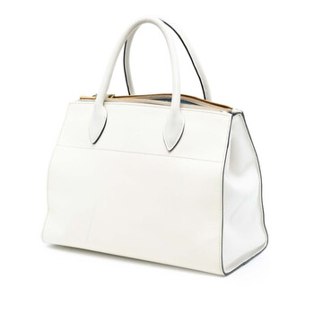 Pre-owned Prada City Calf Trimmed Saffiano Greche Paradigme Bag 4UYBV1K9DHDBPHMT