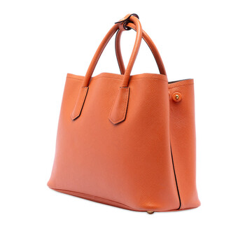 Pre-owned Prada Medium Saffiano Cuir Double Satchel MLOYW2MWNS93VUAC Pre-owned Prada Medium Saffiano Cuir Double Satchel MLOYW2MWNS93VUAC